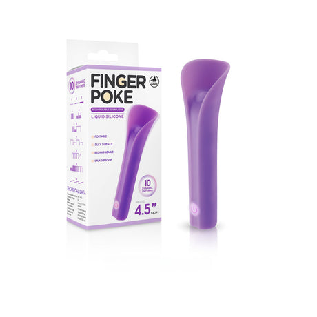 Finger Poke - Purple - Purple 11.4 cm USB Rechargeable Bullet - Naughty by Nature Adult Store