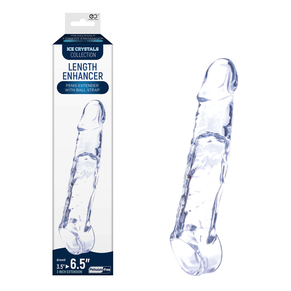 Ice Crystals 3 Inch Length Enhancer - Clear - Naughty by Nature Adult Store