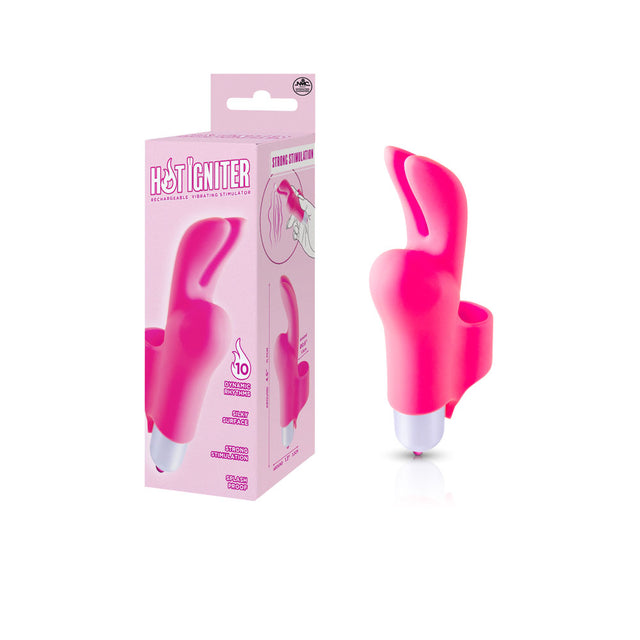 Hot Igniter - Pink 12 cm USB Rechargeable Finger Stimulator - Naughty by Nature Adult Store
