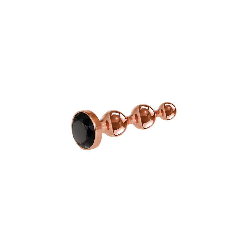 Gender X GOLD DIGGER SMALL - Rose Gold Small Butt Plug with Black Gem Base - Naughty by Nature Adult Store