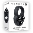 Gender X WORKOUT RING - Black Weighted Cock Ring - Naughty by Nature Adult Store