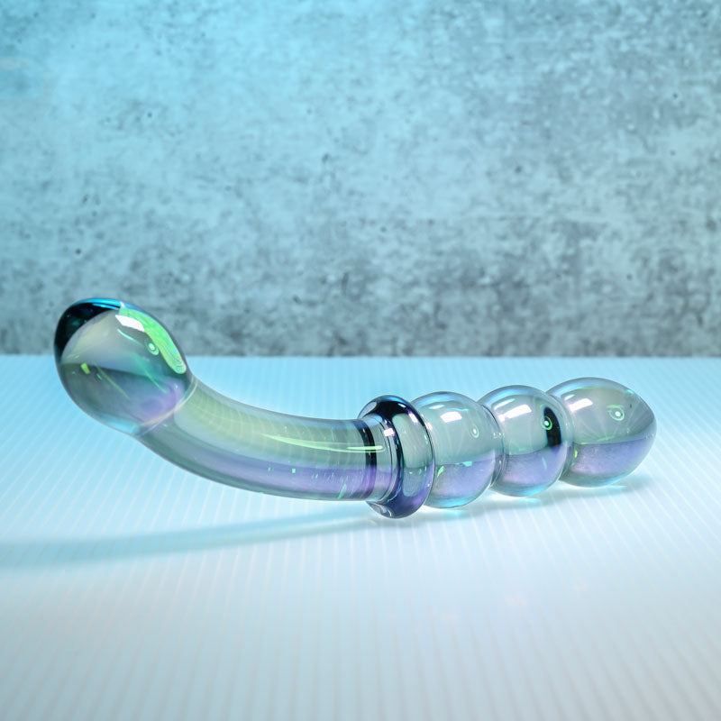 Gender X LUSTROUS GALAXY WAND - Blue/Violet Glass 18.5 cm Double Ended Massager - Naughty by Nature Adult Store