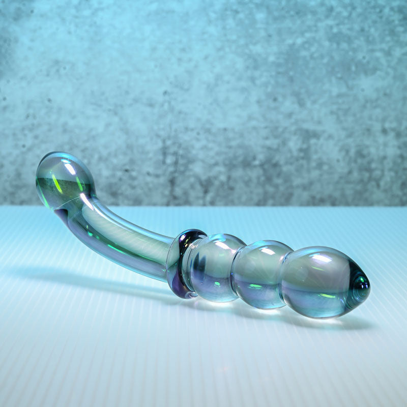 Gender X LUSTROUS GALAXY WAND - Blue/Violet Glass 18.5 cm Double Ended Massager - Naughty by Nature Adult Store