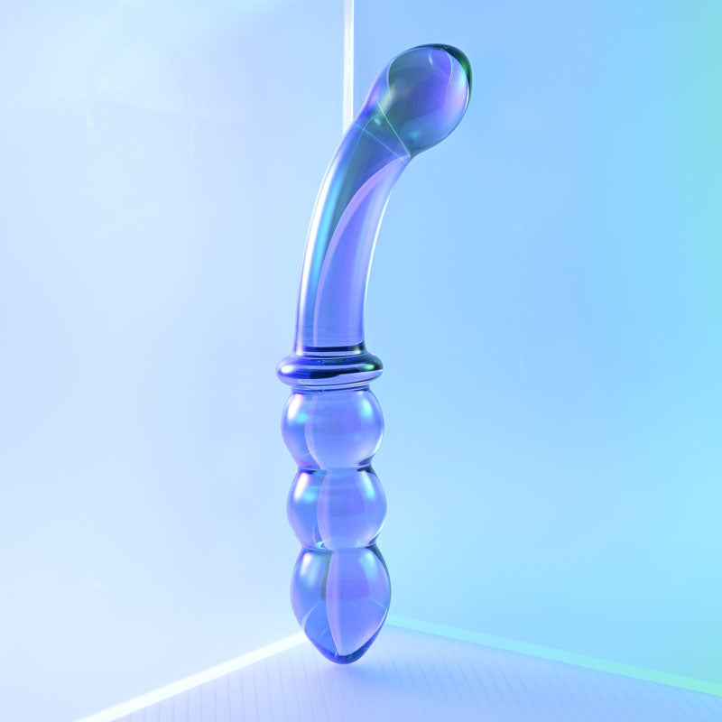 Gender X LUSTROUS GALAXY WAND - Blue/Violet Glass 18.5 cm Double Ended Massager - Naughty by Nature Adult Store