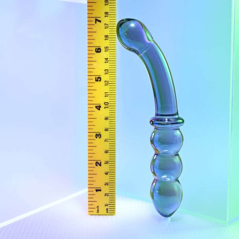 Gender X LUSTROUS GALAXY WAND - Blue/Violet Glass 18.5 cm Double Ended Massager - Naughty by Nature Adult Store
