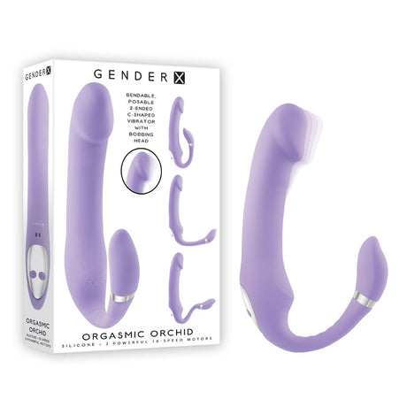 Gender X ORGASMIC ORCHID - Lilac 19 cm USB Rechargeable Strapless-Strap-On - Naughty by Nature Adult Store