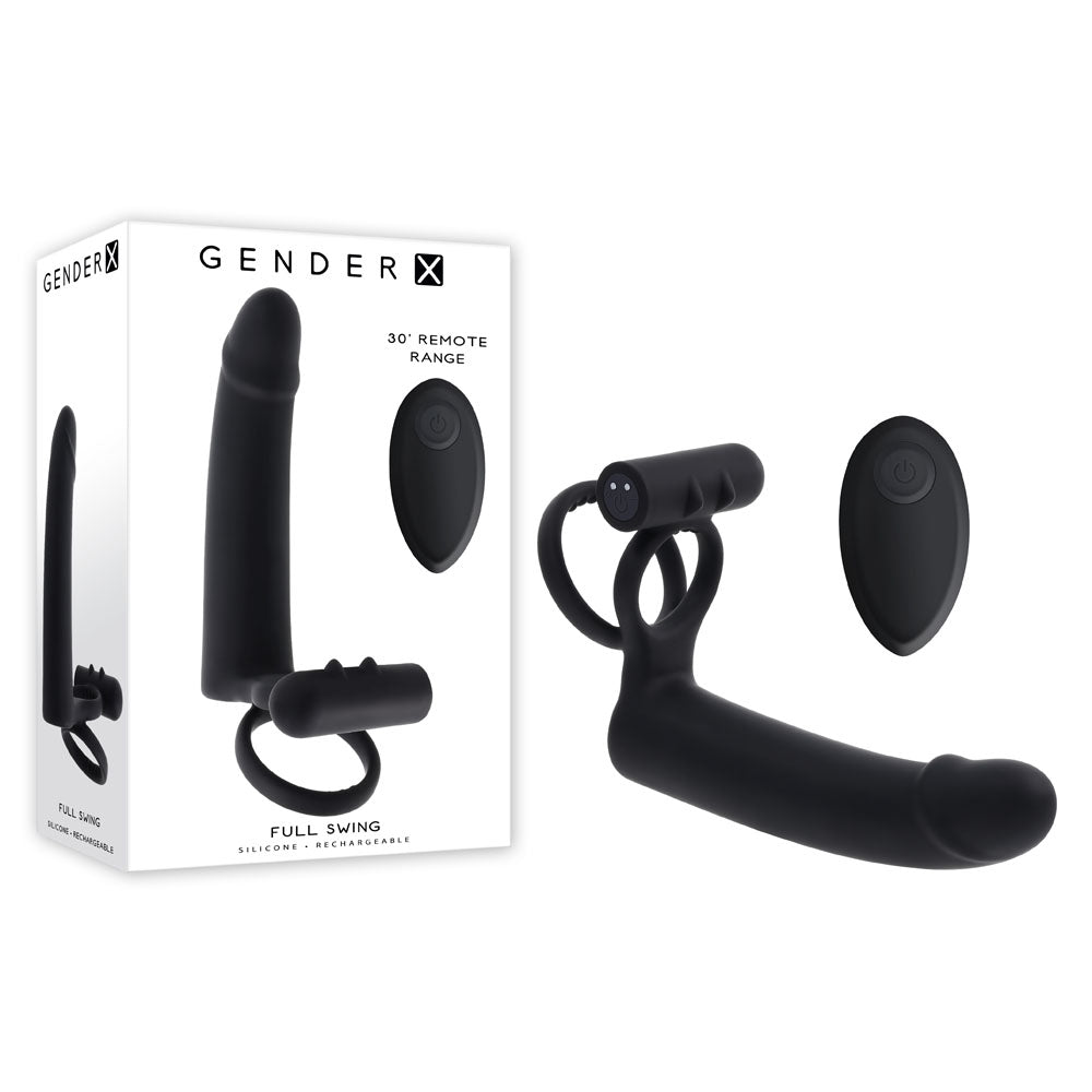 Gender X FULL SWING - Vibrating Cock Ring with Double Penetrator