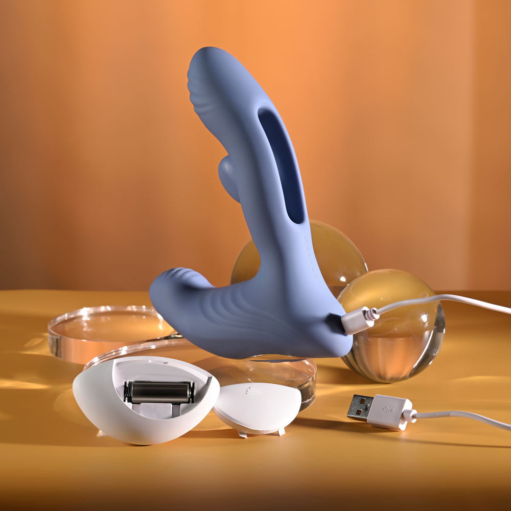 Gender X Flapjack Blue USB Rechargeable Flapping Vibrator