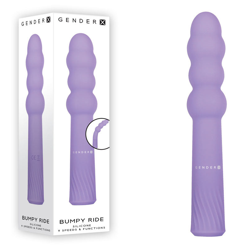 Gender X BUMPY RIDE - Purple 17.4 cm USB Rechargeable Vibrator - Naughty by Nature Adult Store