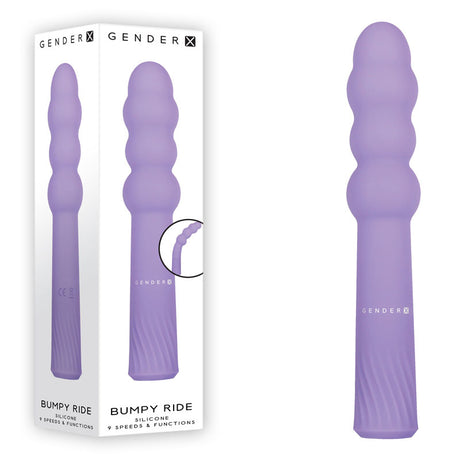 Gender X BUMPY RIDE - Purple 17.4 cm USB Rechargeable Vibrator - Naughty by Nature Adult Store