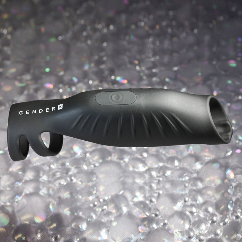 Gender X ROCKETEER - Black USB Rechargeable Vibrating Penis Sleeve - Naughty by Nature Adult Store