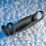 Gender X ROCKETEER - Black USB Rechargeable Vibrating Penis Sleeve - Naughty by Nature Adult Store