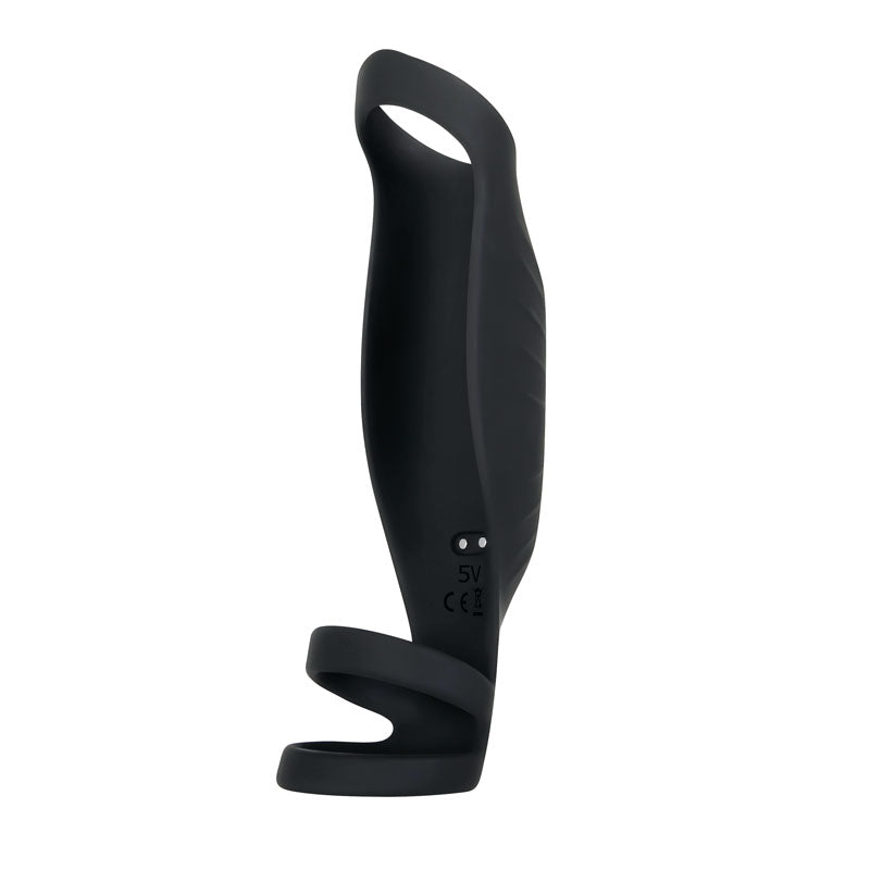 Gender X ROCKETEER - Black USB Rechargeable Vibrating Penis Sleeve - Naughty by Nature Adult Store