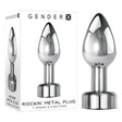 Gender X ROCKIN' METAL PLUG - Metallic 9.3 cm USB Rechargeable Butt Plug - Naughty by Nature Adult Store