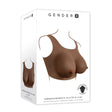Gender X UNDERGARMENTS - PLATE D-CUP - Dark - Brown Wearable Breasts - D-Cup Size - Naughty by Nature Adult Store