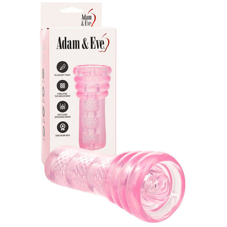 Adam & Eve SUPER HEAD HONCHO - Pink Oral Stroker - Naughty by Nature Adult Store