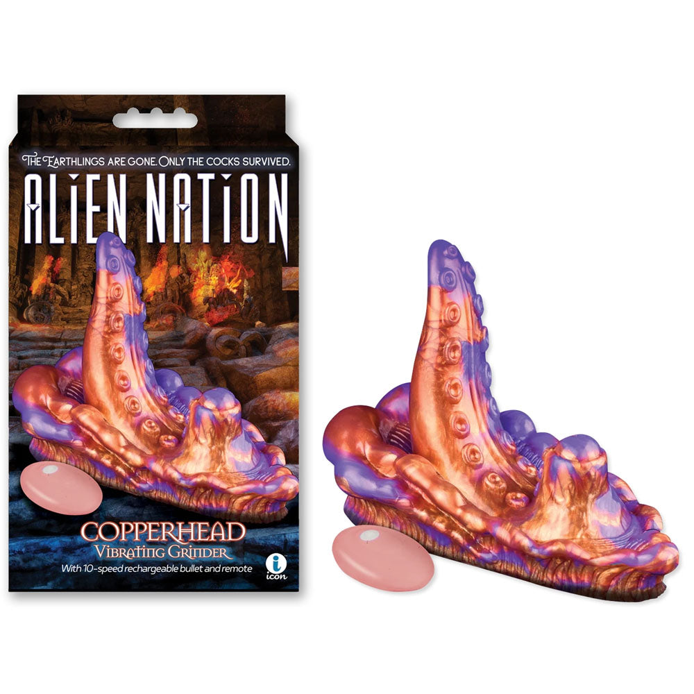 Alien Nation - Copperhead - Coloured USB Rechargeable Vibrating Fantasy Grinder Pad with Remote - Naughty by Nature Adult Store