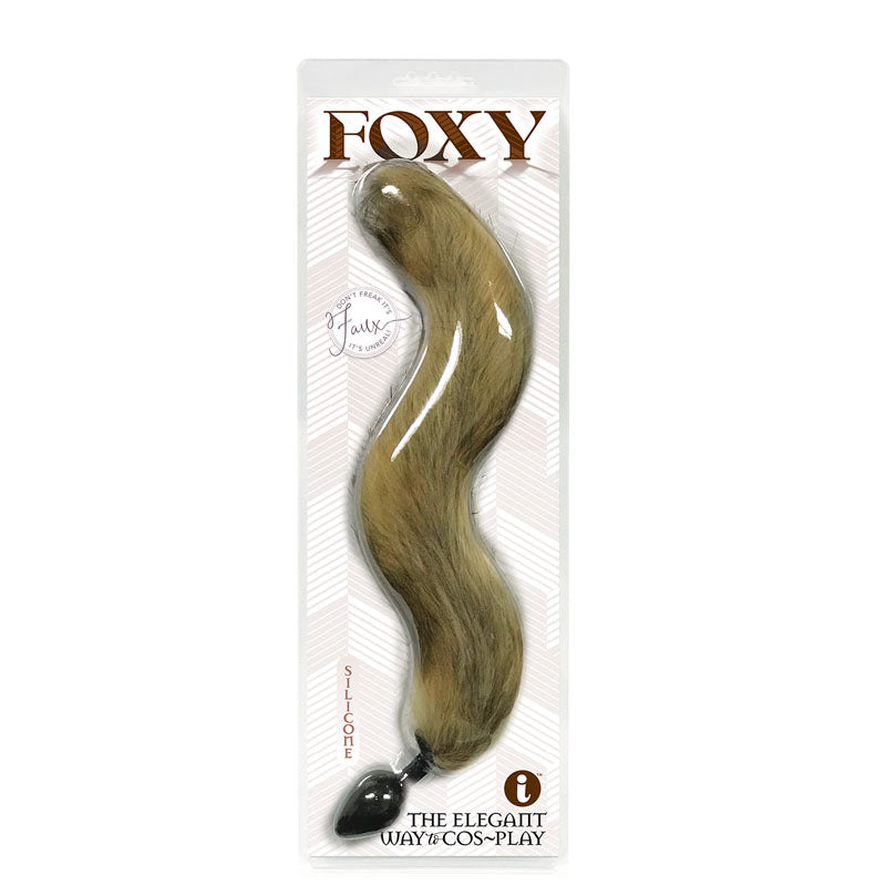 Foxy Fox Tail Silicone Butt Plug - Ginger - 46 cm Tail - Naughty by Nature Adult Store