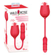 Wild Rose Lick & Thrust - Red USB Rechargeable Air Pulse Stimulator and Vibrator - Naughty by Nature Adult Store