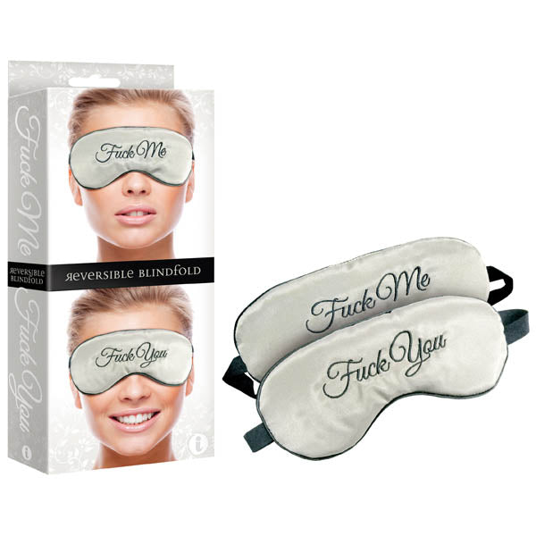 Fuck Me/Fuck You Reversible Blindfold - Padded Reversible Blindfold - Naughty by Nature Adult Store