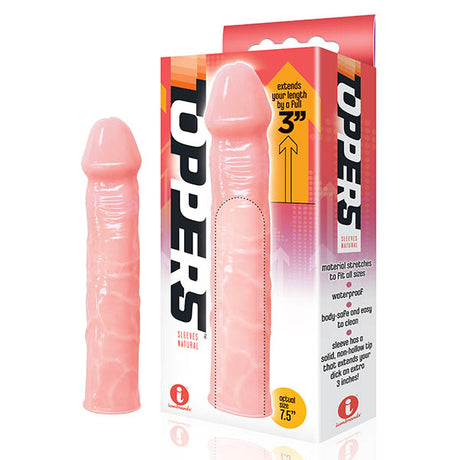 The 9's Toppers - Flesh 7.6 cm (3'') Penis Extension Sleeve - Naughty by Nature Adult Store