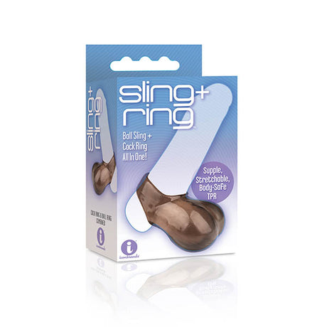 The 9's Sling and Ring - Black Cock & Balls Ring - Naughty by Nature Adult Store