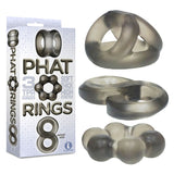 The 9's Phat Rings - Smoke Cock Rings - Set of 3 - Naughty by Nature Adult Store