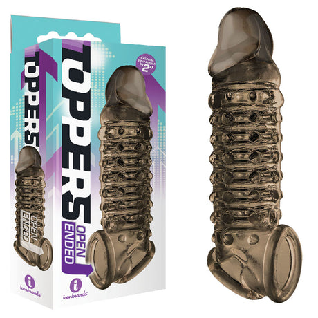 The 9's Toppers Open Ended - Smoke Penis Extension Sleeve - Naughty by Nature Adult Store