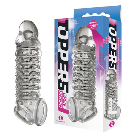 The 9's Toppers Open Ended - Clear Penis Extension Sleeve - Naughty by Nature Adult Store