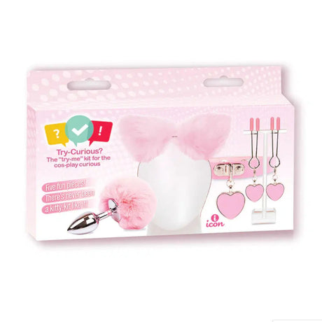 Try-Curious Kitty Kit - Pink Cosplay Kit - 5 Piece Set - Naughty by Nature Adult Store