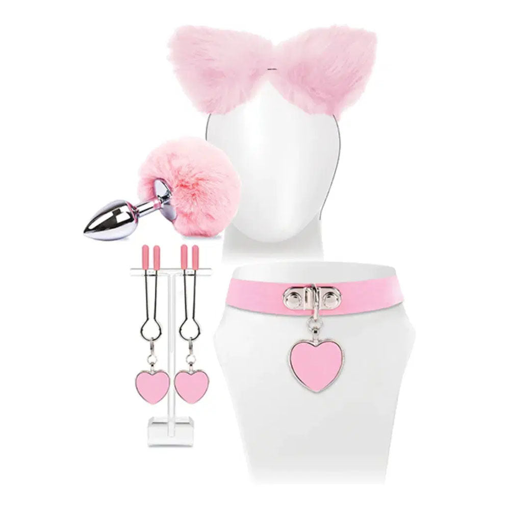 Try-Curious Kitty Kit - Pink Cosplay Kit - 5 Piece Set - Naughty by Nature Adult Store
