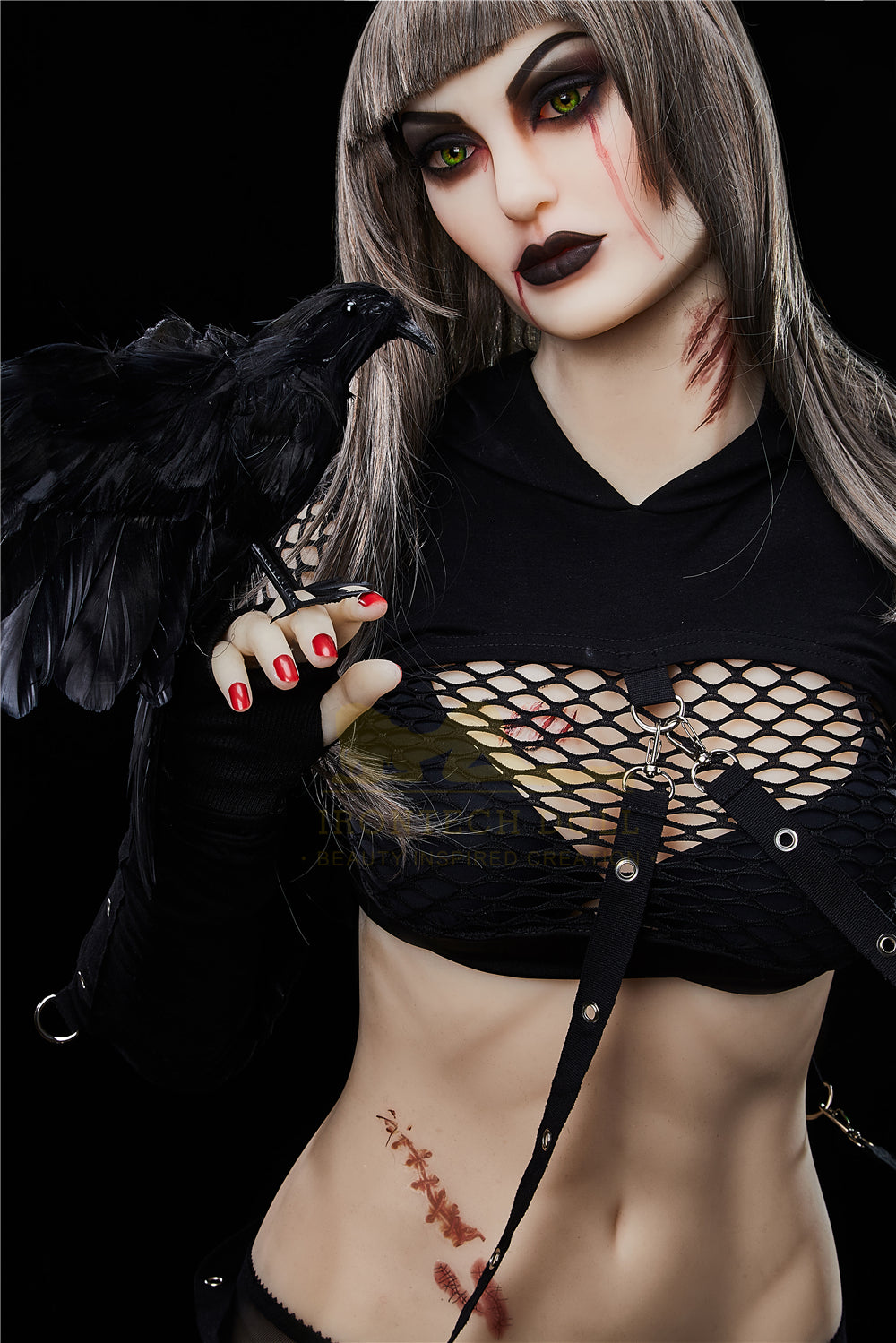 Irontech Gothic Sex Doll Mia 168cm Life Size TPE Doll With Steel Skeleton