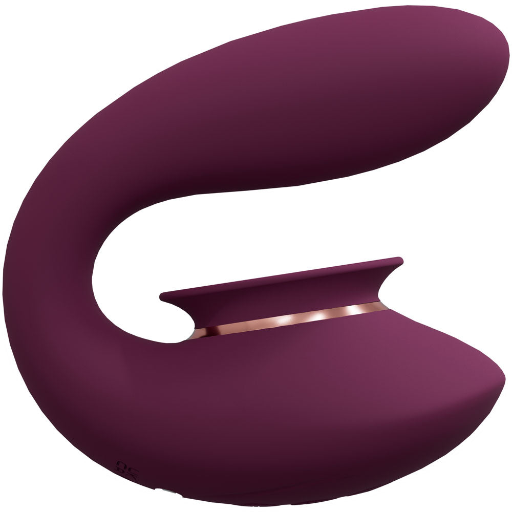 Twitch 3 - Burgundy - Burgundy USB Rechargeable Suction Vibrator - Naughty by Nature Adult Store