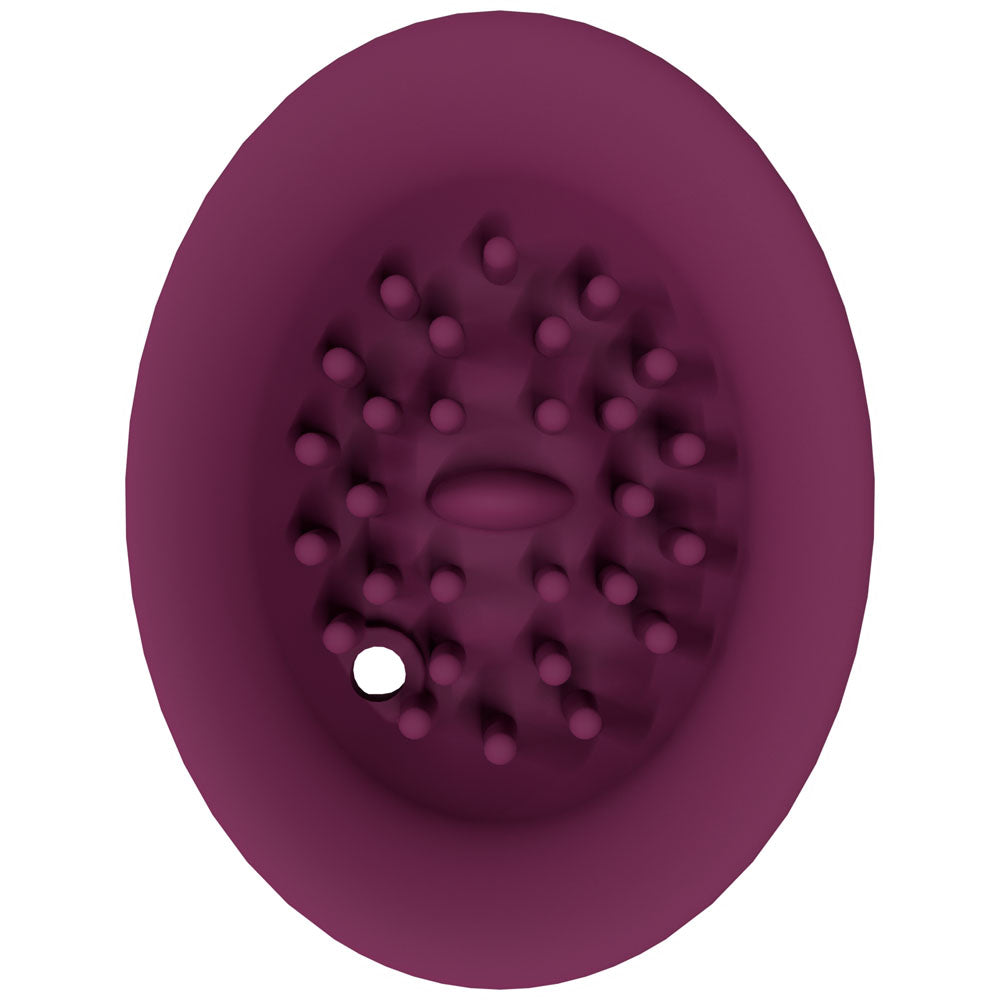 Twitch 3 - Burgundy - Burgundy USB Rechargeable Suction Vibrator - Naughty by Nature Adult Store
