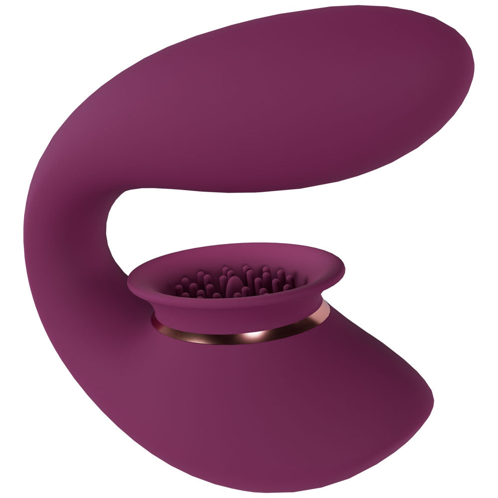 Twitch 3 - Burgundy - Burgundy USB Rechargeable Suction Vibrator - Naughty by Nature Adult Store