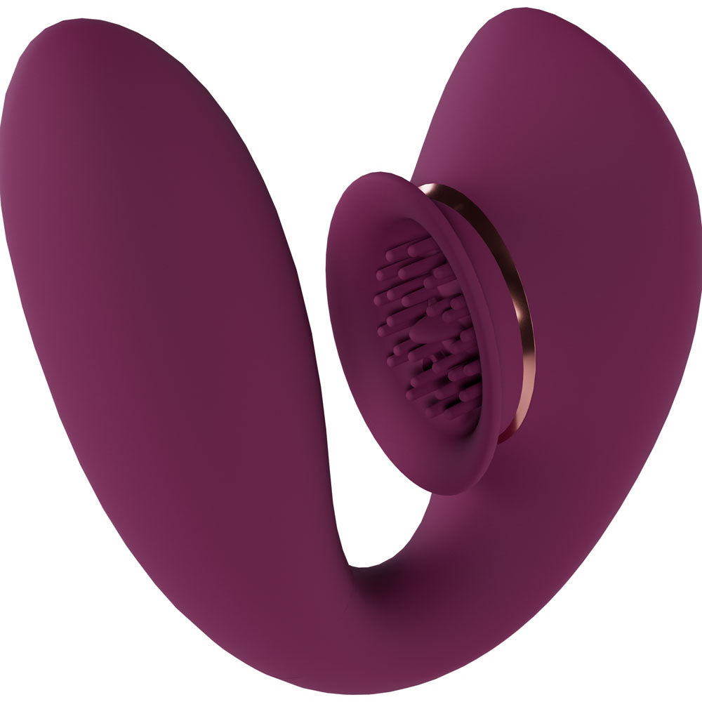 Twitch 3 - Burgundy - Burgundy USB Rechargeable Suction Vibrator - Naughty by Nature Adult Store