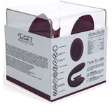 Twitch 3 - Burgundy - Burgundy USB Rechargeable Suction Vibrator - Naughty by Nature Adult Store
