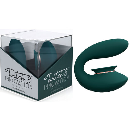 Twitch 3 - Green - Green USB Rechargeable Suction Vibrator - Naughty by Nature Adult Store