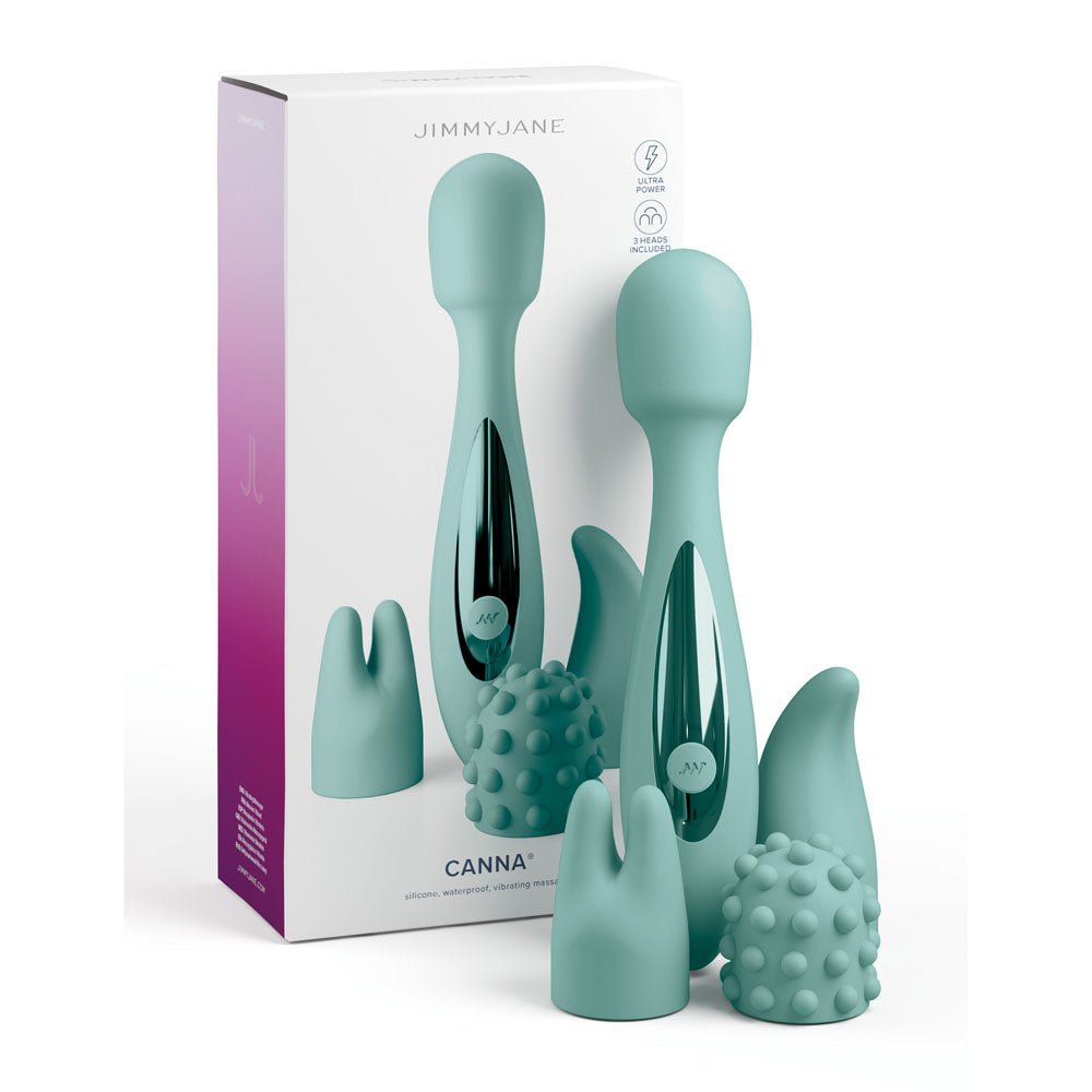 JimmyJane Canna - Massage Wand with 3 Interchangeable Heads - Naughty by Nature Adult Store