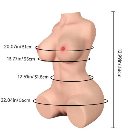 Jasmine Portable Mini Silicone Sex Doll Torso for Beginners