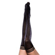 Kixies KAYLEE Grey Shimmer Thigh Highs - Grey Shimmer Stockings - Size A - Naughty by Nature Adult Store