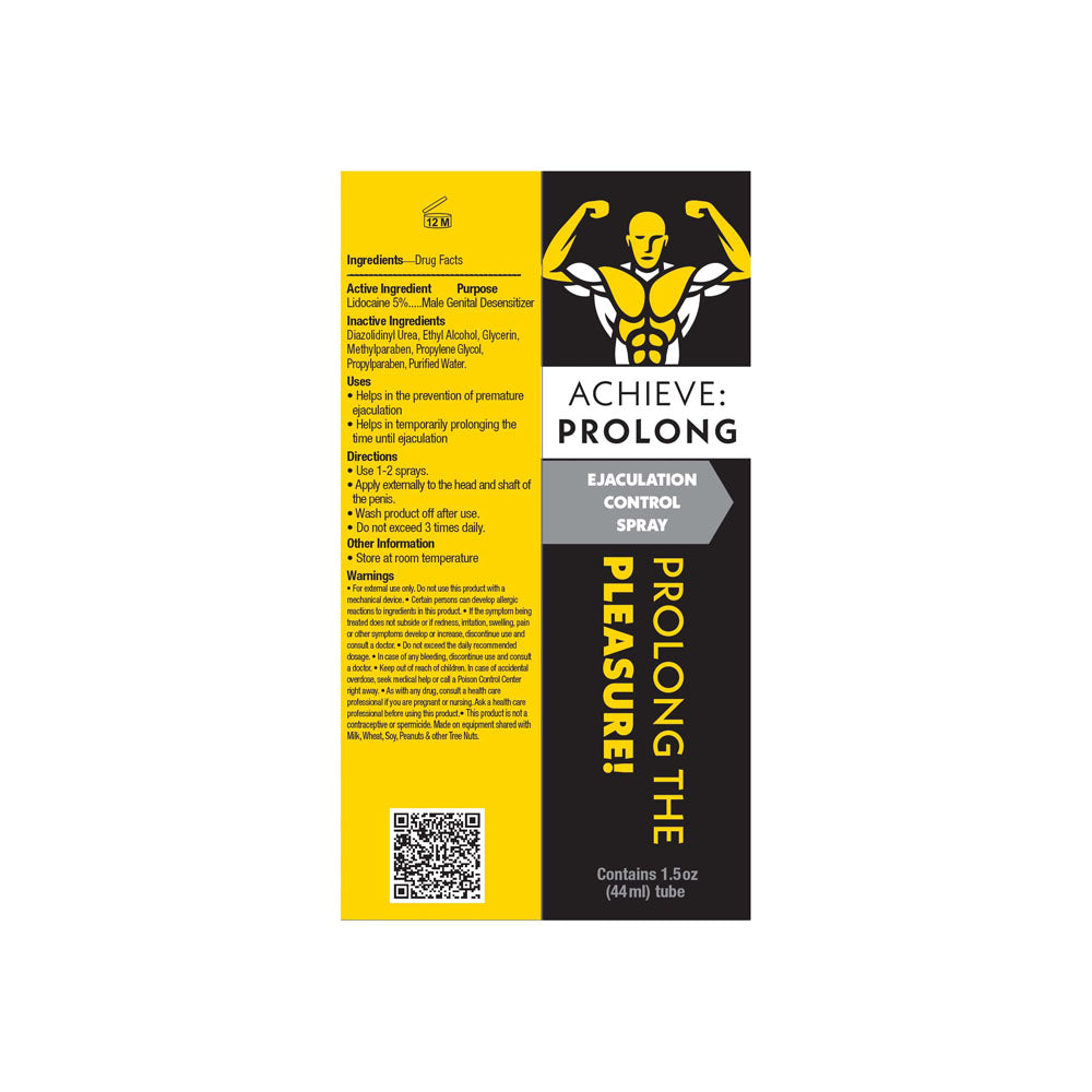 Achieve: Prolong - Ejaculation Control Spray for Men - Naughty by Nature Adult Store