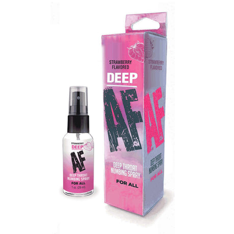 Deep AF - Strawberry - Strawberry Flavoured Deep Throat Spray - 29 ml - Naughty by Nature Adult Store
