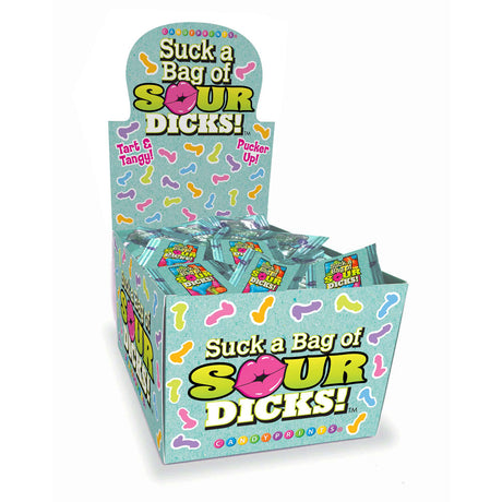 Suck A Bag Of Sour Dicks - Sour Fruit Flavoured Lollies 100 Party Packs - Naughty by Nature Adult Store