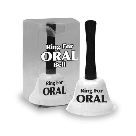 Ring For Oral Bell - White Novelty Bell - Naughty by Nature Adult Store