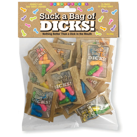 Suck a Bag of Dicks! Bag of 25 - Pecker Lollies - Naughty by Nature Adult Store