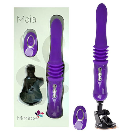 Maia Monroe - Purple 38 cm USB Rechargeable Thrusting Vibrator - Naughty by Nature Adult Store