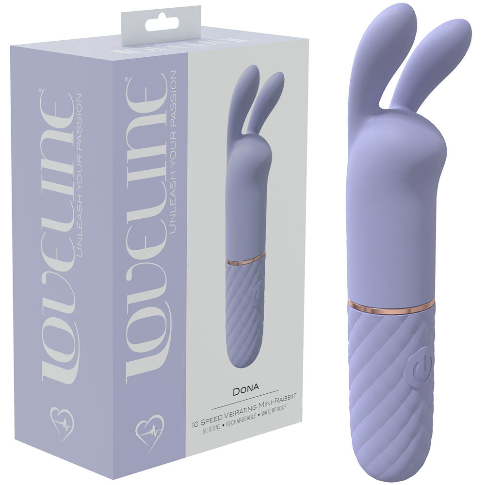LOVELINE Dona - Purple - Lavender 11 cm USB Rechargeable Mini Vibrator - Naughty by Nature Adult Store