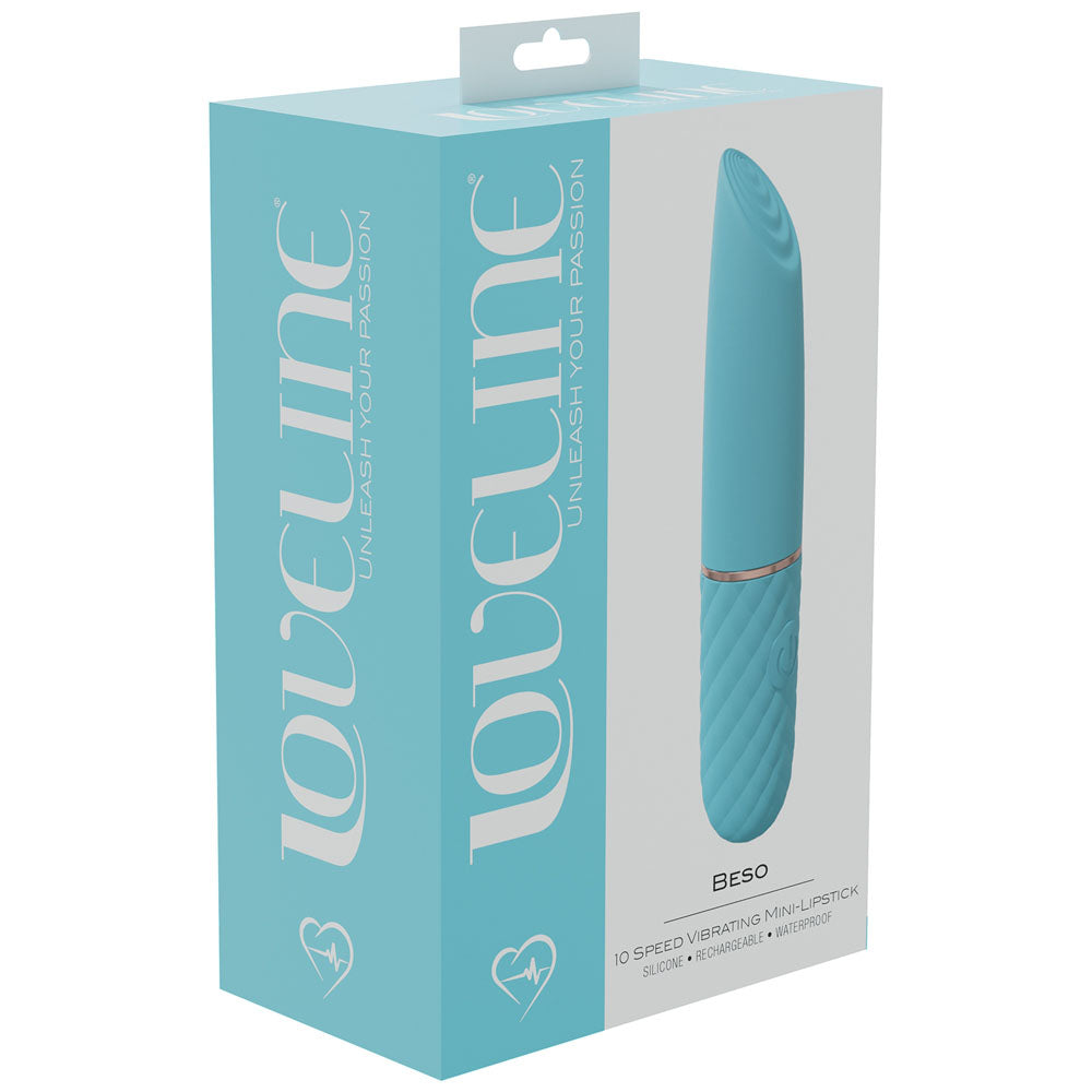 LOVELINE Beso - Blue Mini Lipstick Vibrator