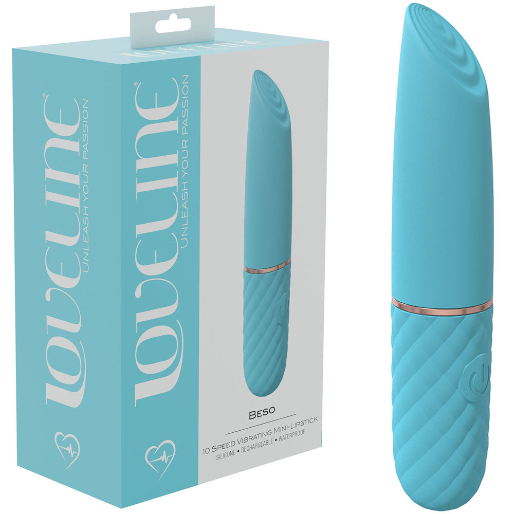 LOVELINE Beso - Blue Mini Lipstick Vibrator